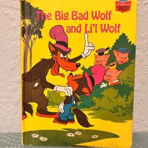 Vintage 1980 Disney Big Bad Wolf book